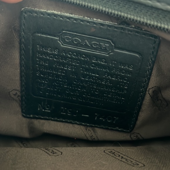 COACH BLACK CANVAS MINI BAG - Picture 6 of 9